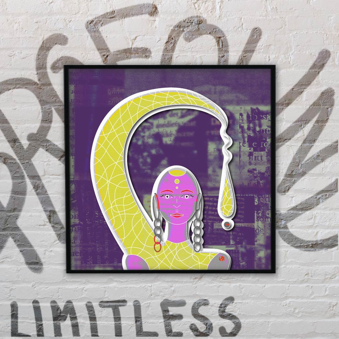 Profound Limitless Digital Artwork - To The Moon and Back - Creativity Booster Art - Hauklien Design - 991 601 481