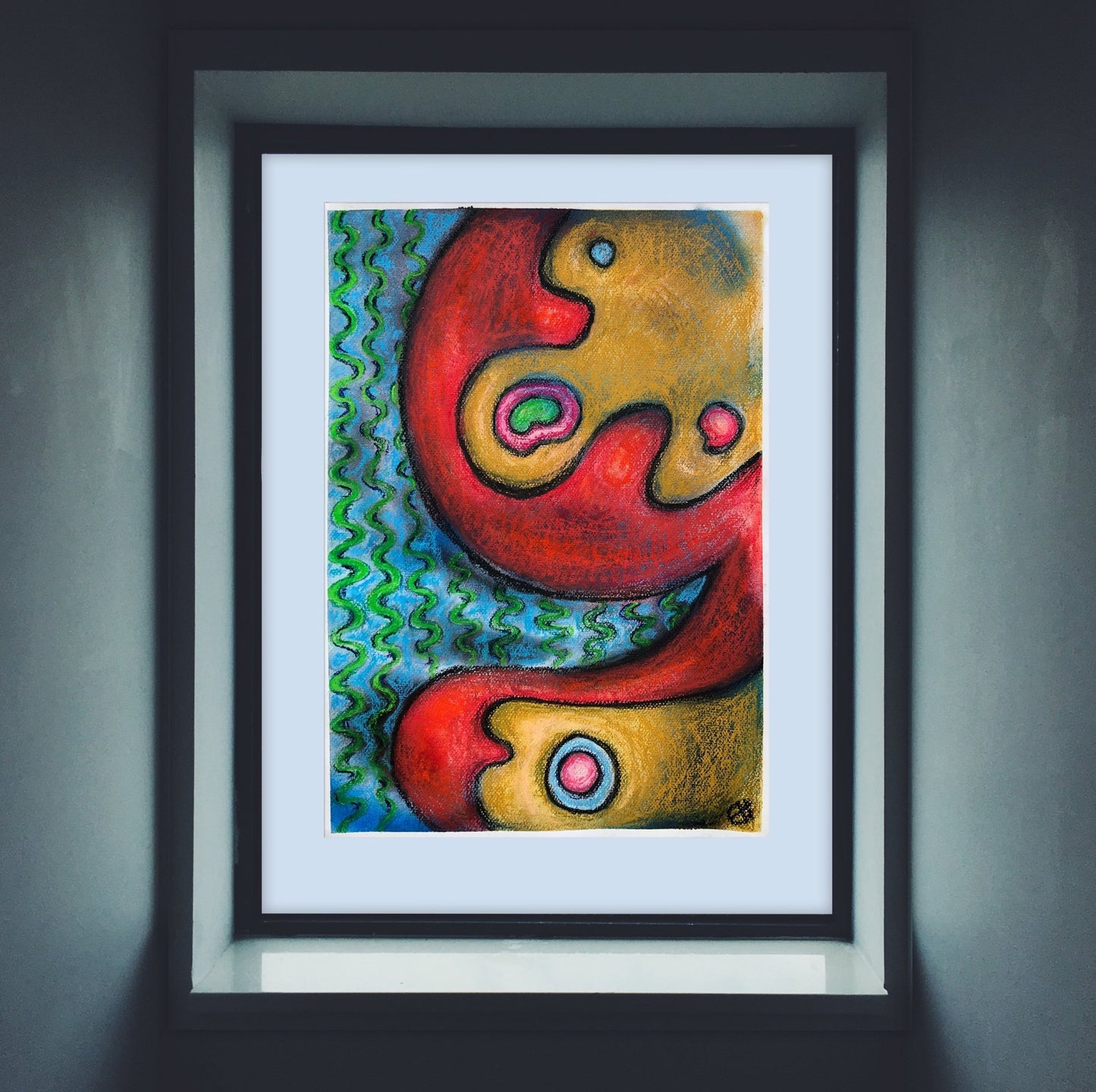 A Digital Ambivert - Waves of Uncertainty - Creativity Booster Art - Hauklien Design - 991 601 481